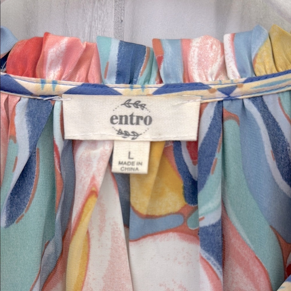 Entro Colorful Abstract Pattern Blouse - Picture 3 of 3
